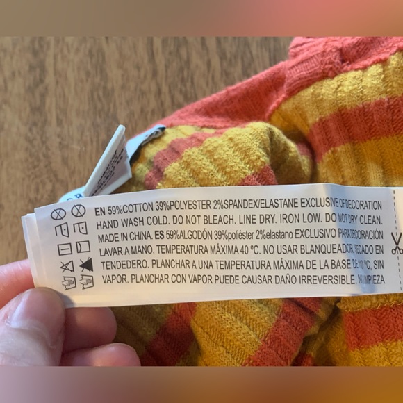 Forever 21 Orange 🍊 Striped High Neck Crop Tank Top - Picture 5 of 7